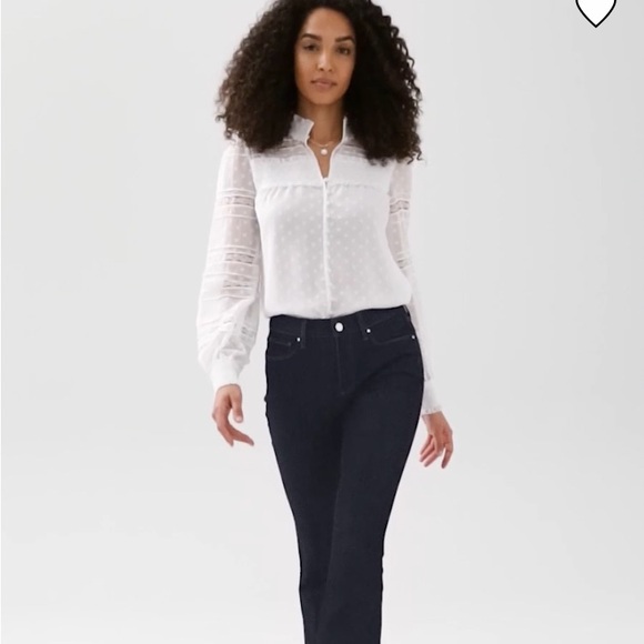 WHBM High rise skinny flare sculpt denim sz 4 - Picture 2 of 6